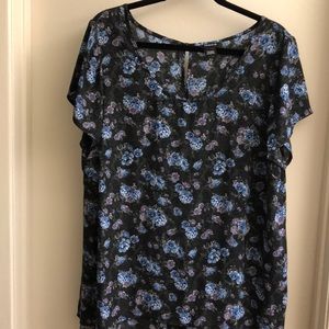 Hi-low Floral Blouse